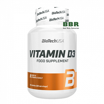Vitamin D3 60 Tabs, BioTechUSA