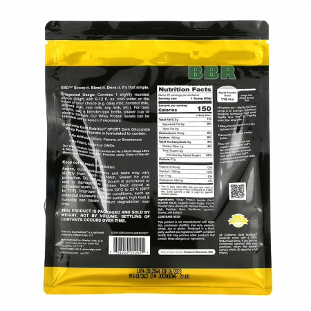 Whey Protein Isolate 908g, California GOLD Nutrition