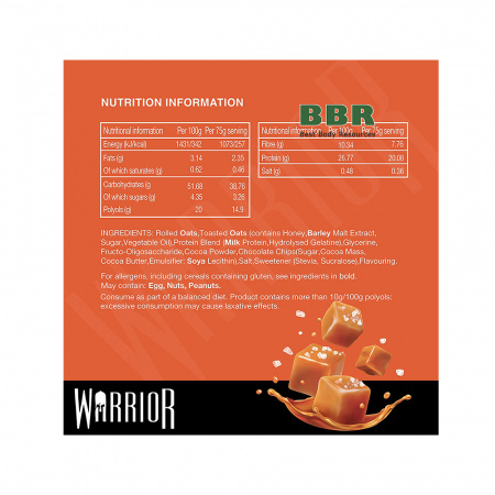 Raw Protein Flapjack 75g, Warrior Raw Protein Flapjack 75g, Warrior