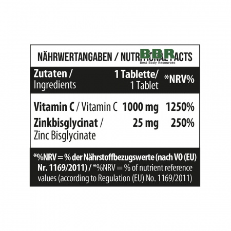 Vitamin C 1000mg + Zinc 100 Tabs, MST