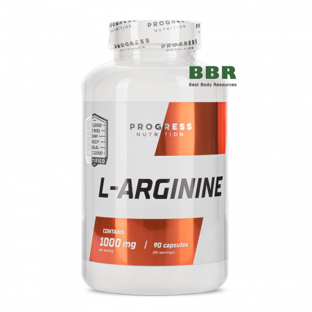 L-Arginine 1000mg 90 Caps, Progress Nutrition