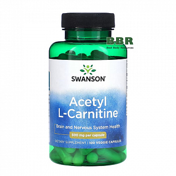 Acetyl L-Carnitine 500mg 100 Veg Caps, Swanson