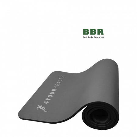 Коврик для йоги и фитнеса с чехлом 0118 Grey, 4YourHealth