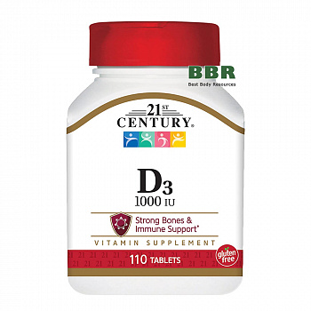 Vitamin D3 1000iu 110tab, 21st Century