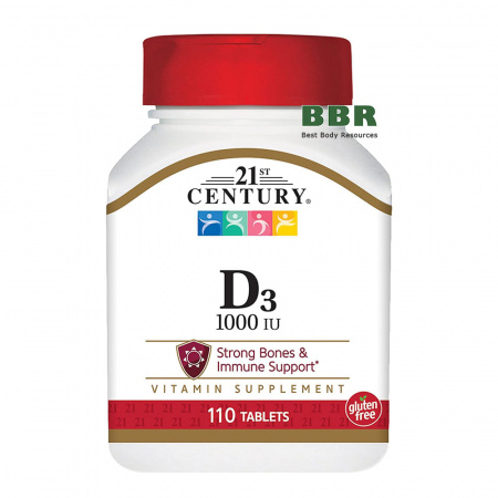 Vitamin D3 1000iu 110tab, 21st Century