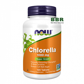 Chlorella 1000mg 120 Tabs, NOW Foods