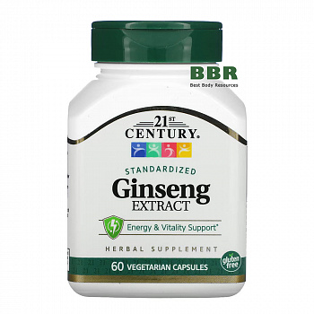 Ginseng Extract 60 veg caps, 21st Century