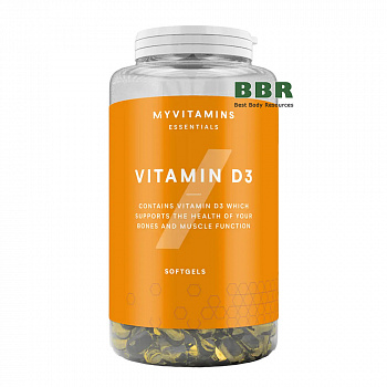 Vitamin D-3 2500iu 180 Softgels, MyProtein