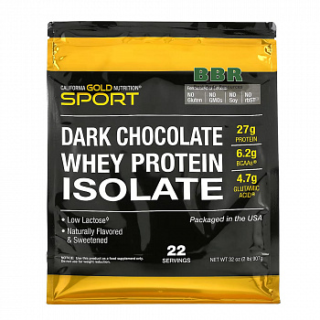 Whey Protein Isolate 908g, California GOLD Nutrition