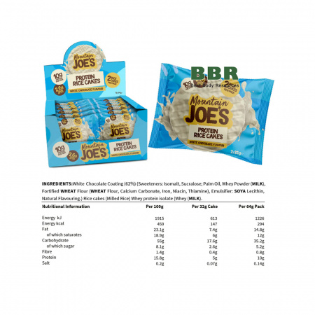 Protein Rice Cakes 2x32g, Mountain Joe`s