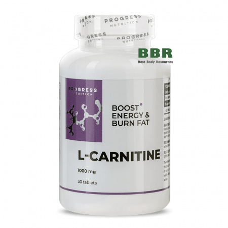 L-Carnitine 1000mg 30 Tabs, Progress Nutrition