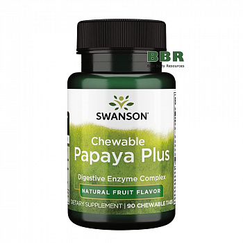 Papaya plus Enzymes 90 Chewable Tabs, Swanson