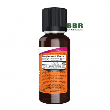 Liquid Vitamin D3 30ml, NOW Foods