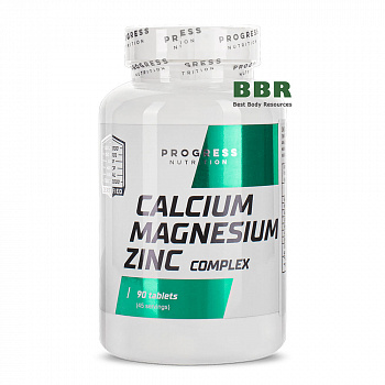 Calcium Magnesium Zinc Complex 90 Tabs, Progress Nutrition