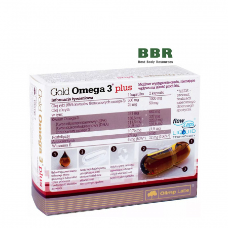Gold Omega 3 Plus 60 Softgels, Olimp