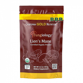 Lions Mane Organic Powder 120g, California GOLD Nutrition