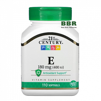 Vitamin E 180mg 110softgels, 21st Century