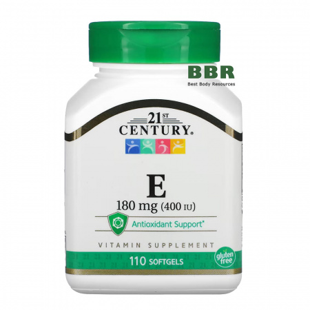 Vitamin E 180mg 110softgels, 21st Century Vitamin E 180mg 110softgels, 21st Century
