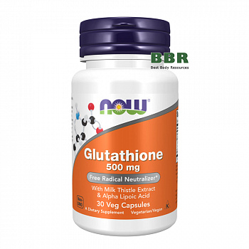 Glutathione 500mg 30 Veg Caps, NOW Foods