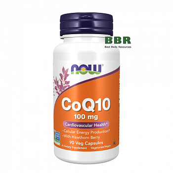 CoQ10 100mg with Hawthorn Berry 90 Veg Caps, NOW Foods