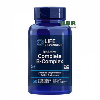 BioActive Complete B-Complex 60 Veg Caps, Life Extension