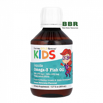 Kids Liquids Omega 3 Fish Oil 200ml, California GOLD Nutrition