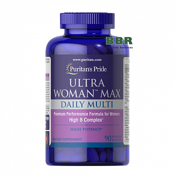 Ultra Woman Max Daily Multi Timed Release 90 Tabs, Puritans Pride