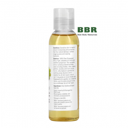 Grapeseed Oil 118ml, NOW Foods