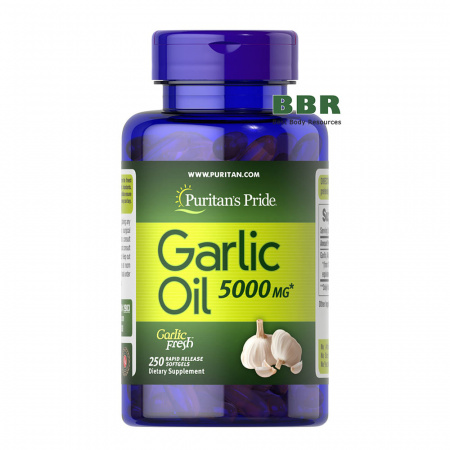 Garlic Oil 5000mg 250 Softgels, Puritans Pride