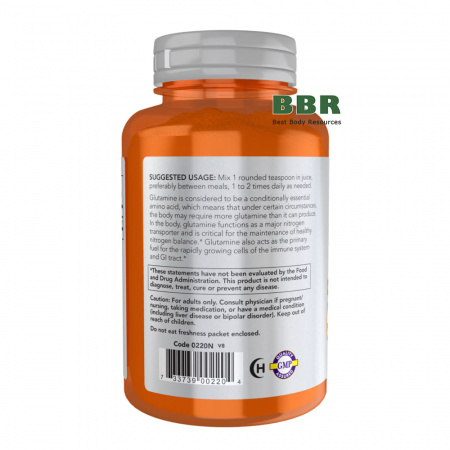 L-Glutamine Powder 1000g, NOW Foods