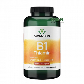 Vitamin B1 100mg 250 Caps, Swanson