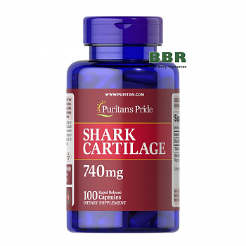 Shark Cartilage 740mg 100 Caps, Puritans Pride