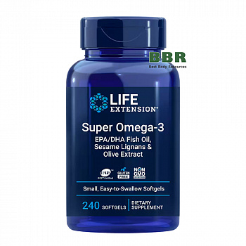 Super Omega-3 240 Small Softgels, Life Extension