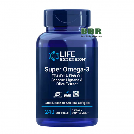 Super Omega-3 240 Small Softgels, Life Extension
