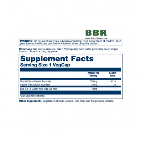 Beta Glucan With Vitamin C 60 Veg Caps, Solaray