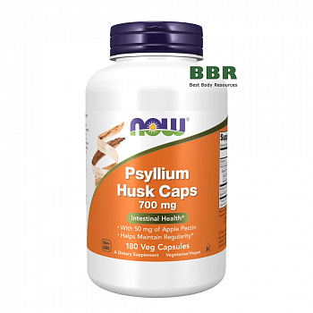 Psyllium Husk 700mg 180 Veg Caps, NOW Foods