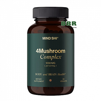 4Mushroom Complex 1000mg 60 Veg Caps, Mind Shi