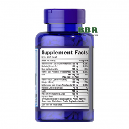 Vitamin B-100 Complex 100 Tabs, Puritans Pride