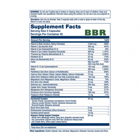 Women`s Golden Multivitamin 90 Caps, Solaray