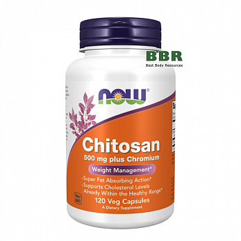 Chitosan 500mg plus Chromium 120 Veg Caps, NOW Foods