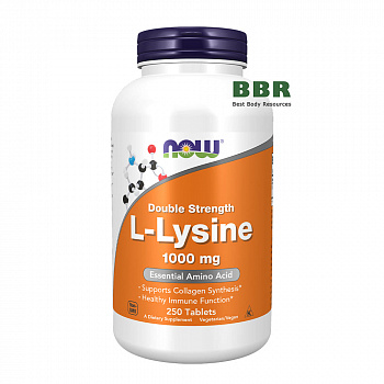 L-Lysine 1000mg 250 Tabs, NOW Foods