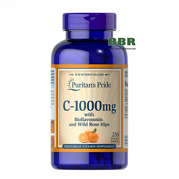 Vitamin C-1000 with Bioflavonoids and Rose Hips 250 Tabs, Puritans Pride