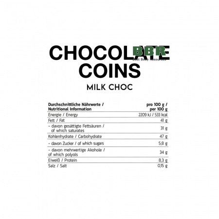 Chocolate Coins 150g, Inlead