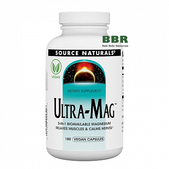 Ultra-Mag Magnesium Complex 180 Veg Caps, Source Naturals