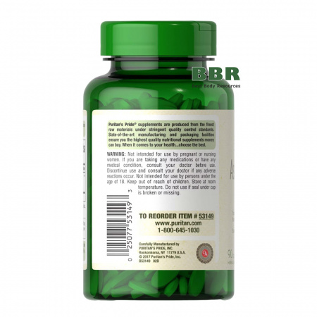 Ashwagandha Stress Support 750mg 90 Caps, Puritans Pride