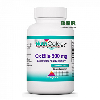 Ox Bile 500mg 100 Veg Caps, Nutricology