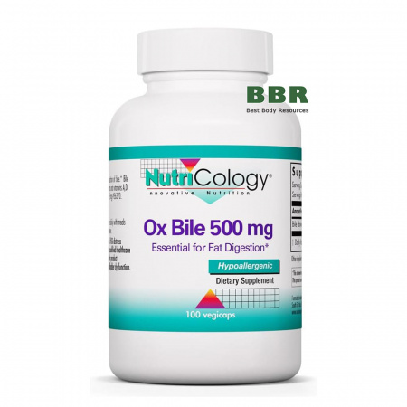 Ox Bile 500mg 100 Veg Caps, Nutricology