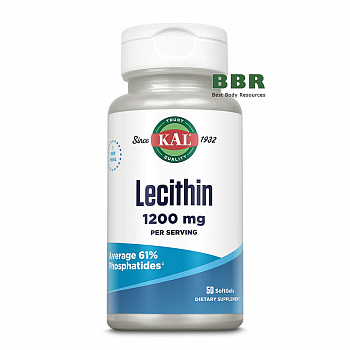 Lecithin 1200mg 50 Softgels, KAL