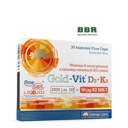Gold-Vit D3 plus K2 30 Caps, Olimp Gold-Vit D3 plus K2 30 Caps, Olimp