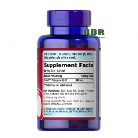Q-SORB Co Q10 120mg 120 Softgels, Puritans Pride Q-SORB Co Q10 120mg 120 Softgels, Puritans Pride